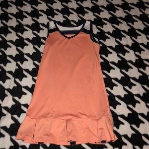 TAIL Orange, Navy, and White girls L tennis dress